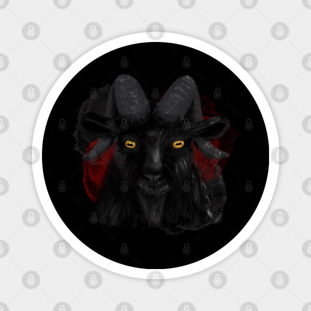 Black Phillip Stares Through You Magnet by CozyEasel